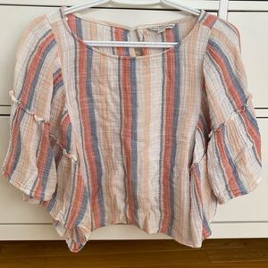 American Eagle Flutter Sleeve Top